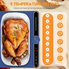 Silicone Warming Mat for Food, Fast Full Surface Heating Electric Warming Tray, 9 Level Temperature Adjustable Warming Kitchen Mat, Roll Up Food Warmer Mat for Countertop, Party, Travel