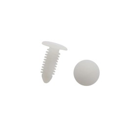 Hihaha 30Pcs White Plastic Rivets Splash Guard Fastener Push Type Clips 7.5 x 6.5mm Durable Material
