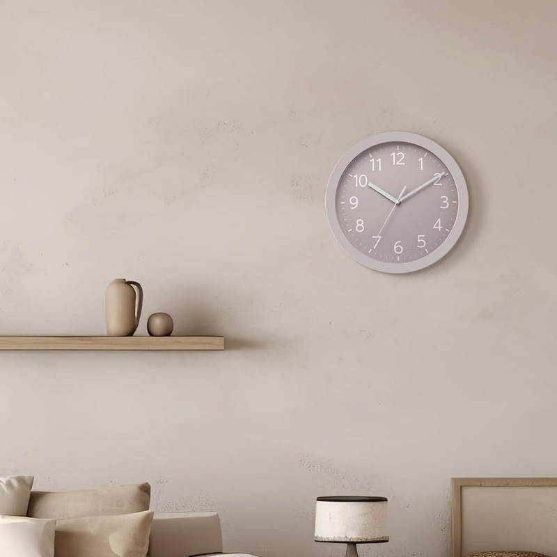Rhythm (RHYTHM) Wall Clock, Analog Quartz Silent Continuous Second Hand