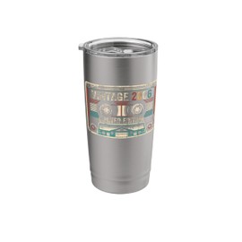 Vintage 2006 Made In 2006 Cassette Tape 19th Birthday Gifts Stainless Steel Insulated Tumbler