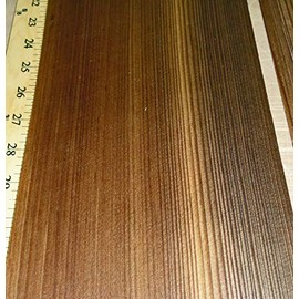 Fumed Larch Quarter Cut Wood Veneer 7" x 62" raw no Backing 1/42" Thickness A