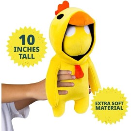 PMI Gang Beasts Plush Buddies - Yellow Chicken- 10 Inch Stretchy Plush