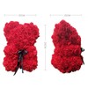 Rose Flower Bear Artificial Rose Flower Hugging Bear for Valentines