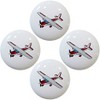 Red Airplane Aviation Ceramic Cabinet Drawer Pulls Knobs (Set of