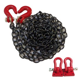 YijiaLink 1/10 RC Car Decoration Accessories Metal Trailer Chain and tow hook Compatible with 1/10 RC4WD D90 Axial SCX10 RC Rock Crawler (Black)