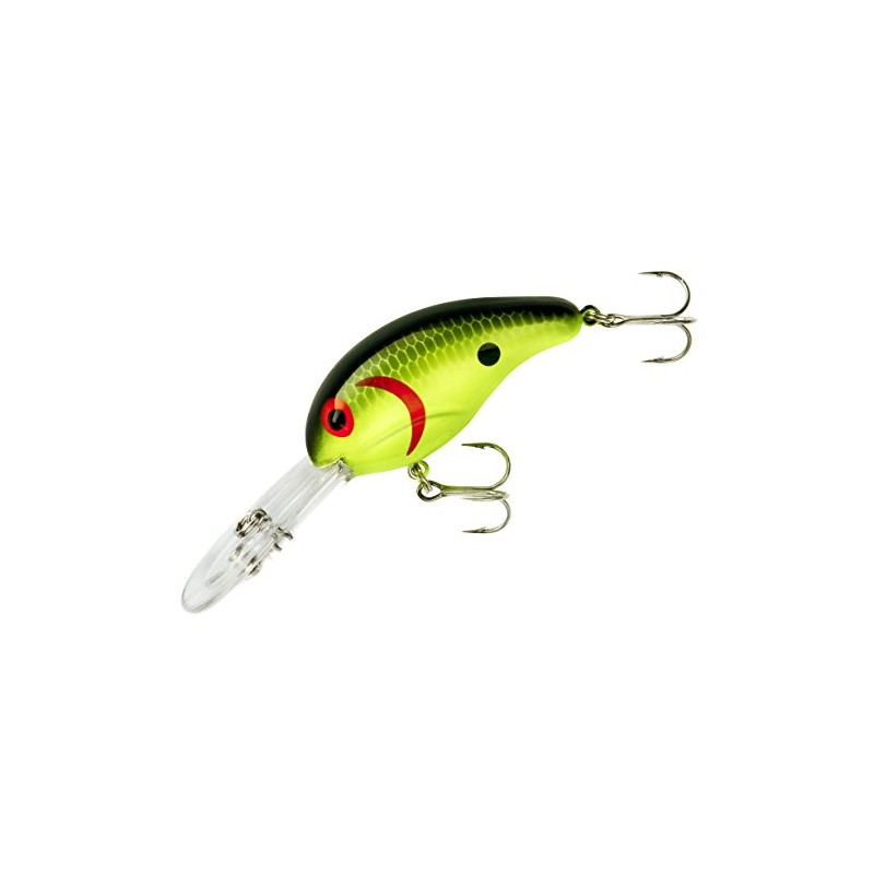 Bandit Crank 300-Series 2-Inch Chartreuse Black Back 8 to 12-Feet