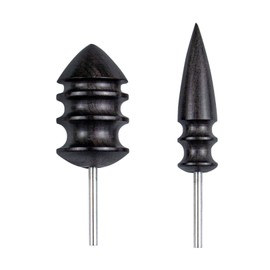 AUEAR, 2 Pack Leather Burnished Bits for Rotary Burnisher Tools PU Burnishing Tips Clean Edges of DIY Crafts Projects