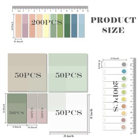 BAYTORY 700 Sheets Transparent Sticky Notes, Clear Waterproof 3 x 3 inch See Through Memo Pad, Self-Adhesive Translucent Writable Index Tabs for Annotating Books, Office & School Study Supplies