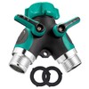 Garden Hose Splitter 2 Way with 2 Extra Rubber Washers,