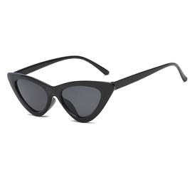 WZWLKJ Retro Vintage Narrow Cat Eye Sunglasses for Women Clout Goggles women sunglasses for Holiday beach outdoor