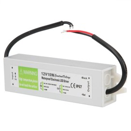 10W LED Driver Transformer, 12V/24V DC IP67 Waterproof Switching Power Supply, and Durable, Excellent Insulation, High Dielectric Strength (DC12V)