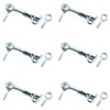 DGHAOP 6PCS Stainless Steel Spring Hook and Eye Safety Latch