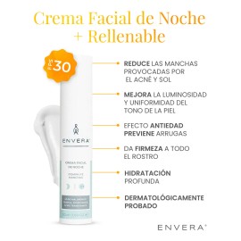 Set Crema De Noche + Rellenable Hidratante Facial Envera Tipo De Piel Todo Tipo De Piel