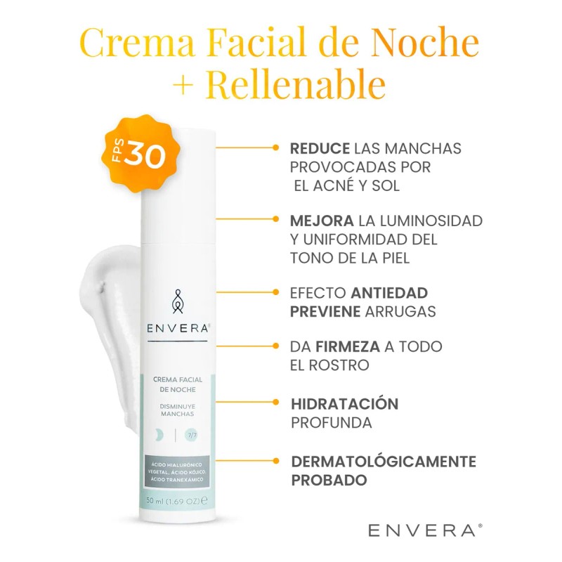 Set Crema De Noche + Rellenable Hidratante Facial Envera Tipo