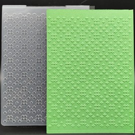 Plastic Embossing Folder A6 Size Concave Convex Mini Grids Paper Crafts Plastic Textured Impressions for Card Making Scrapbooking