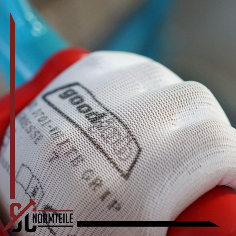 SC-Normteile Work Gloves, Protective Gloves in White, Size 10 (XL)