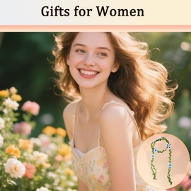 Blue Flower Crown for Women Girls Floral Hair Band with Green Leaves Braided Flower Headpiece for Wedding Party Costume Hair Accessories Women Girls Flowers Headband