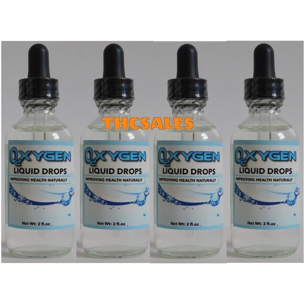 4 Oxygen 02 Liquid Drops Dropper Stabilized Oxygen Energy Concentrated Health