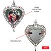 Our First Christmas Ornament 2024 - Silver Filigree Heart Shaped