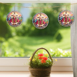 Pope Leo XIV Inauguration Acrylic Ornament, 3-Inch, 3mm, Catholic Faith Gift, First American Pope Keepsake, Religious Home Decor, Christian Celebration Hanging Decoration