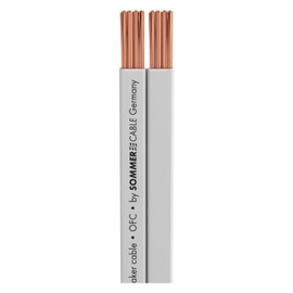 Sommer Cable - Speaker Cable SC-Tribun, Flat Design, 1 x 2 x 2.50 mm², PVC, 14.6 x 2.6 mm, White (5m)