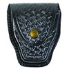 RYNO GEAR Leather Basket Weave Handcuff Holder with Brass Snap