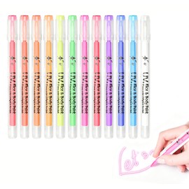12 PCS Glow Face Body Paint, UV Neon Face Painting Pen