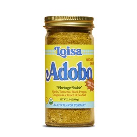 Loisa Adobo Seasoning, USDA Organic, Non-GMO, No-MSG, No Preservatives, No Artificial Coloring, No Artificial Flavors, 2.9oz, Pack of 1 (Adobo)