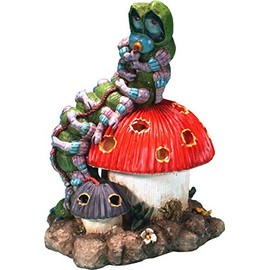Nose Desserts Enchanted Alice Wonderland Magic Mushrooms Caterpillar Home Decor Night Light Lamp, 7-watt 110v with 6’ft Electric Cord and in-line Switch