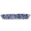 Golden Rabbit Enamelware Oval Basket, 16 x 6 inch, Cobalt