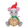 Home Accent 6.5' ANIMATED MOUSE EATING A COOKIE Airblown Lighted