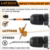 13-Pack Impact Phillips Bits Set, LATTOOK #1, #2, #3 Magnetic