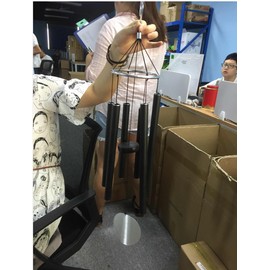 Top Grade Black Large Aluminum Best Tonal Wind Chime Chimes Musical Instrument