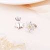 Edelweiss Earrings for Women Sterling Silver Edelweiss Flower Stud Earrings