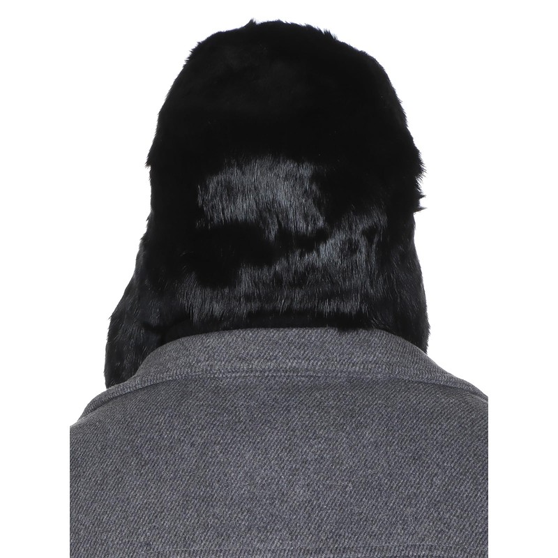 Harrys-Collection Men's Hat Made from the Finest Rabbit Fur Black