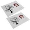 2 Set Custom Name Fingerprint DIY Guestbook Signature Tree for