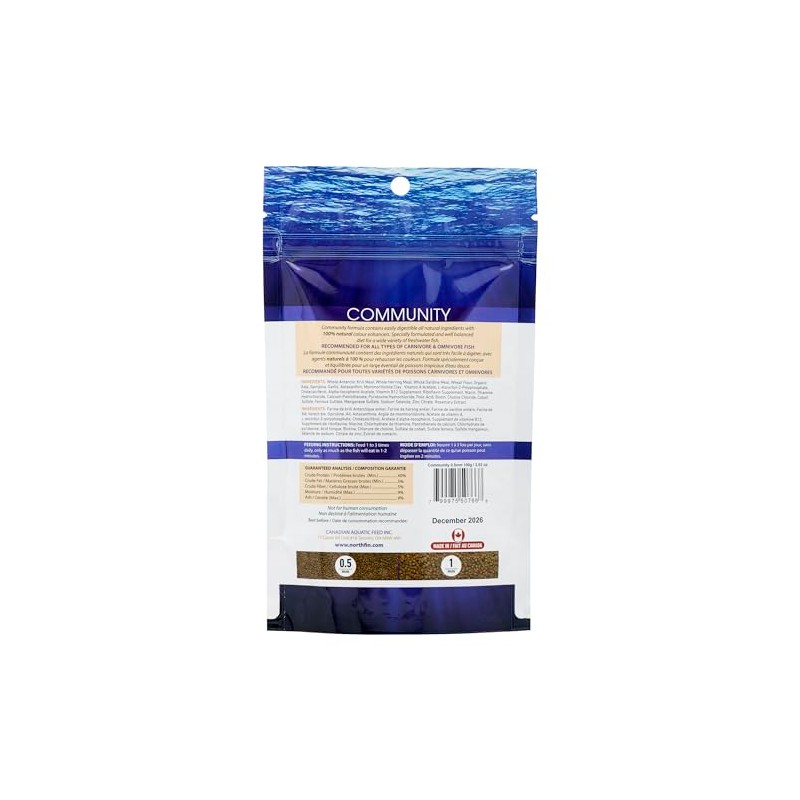 Northfin Fish Food Community Formula Slow Sinking Pellets (0.5mm 100g)