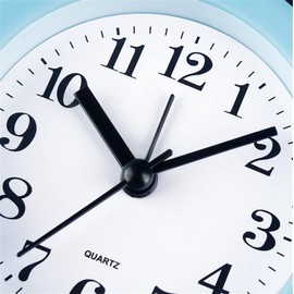 TXY Kids Alarm Clock - Double Bell Classic Home Cute Battery Operated Analog Mini Round Bedside Desk Alarm Clock for Kids & Students - Black