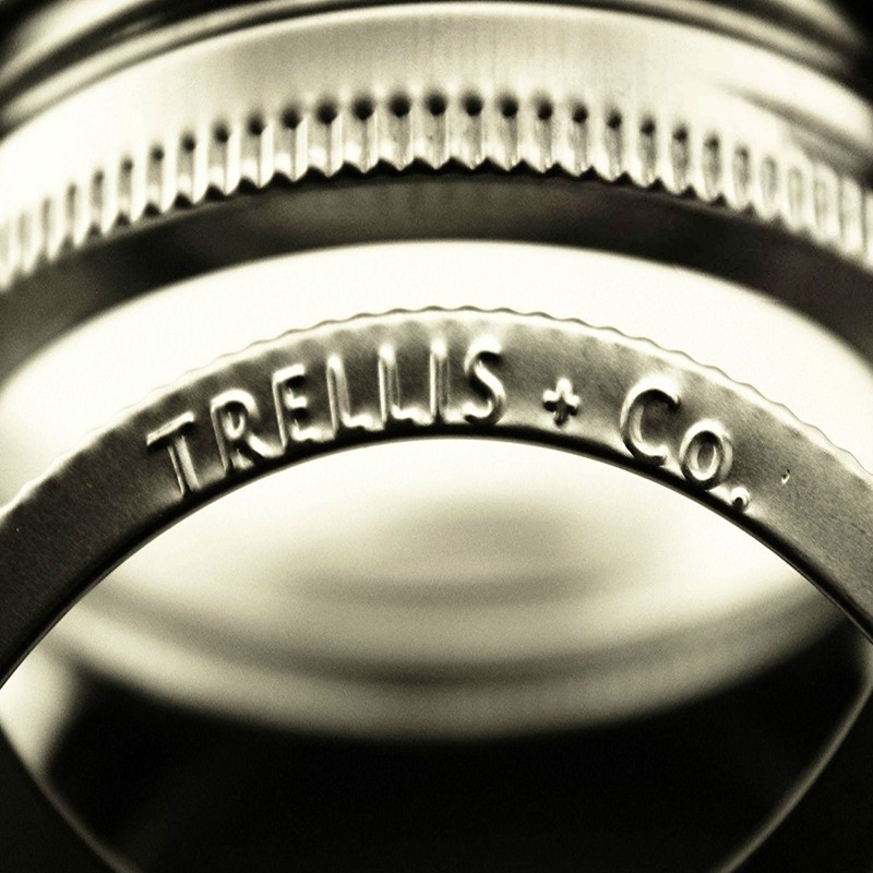 Trellis + Co. Stamped Stainless Steel Wide Mouth Mason Jar