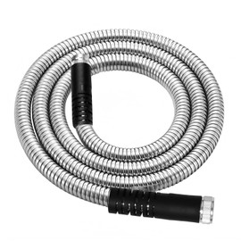 GUKOK Stainless Steel Garden Hose 5FT, Perfect RV Accessory, Drinking Safe, Highly Flexible & Durable, Female to Male(Silver)