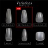 NTIP-002 Nail Tips, Medium Ballerina, 240 Pieces, 10 Sizes, Medium