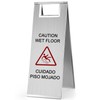 LEIFIDE Stainless Steel Wet Floor Caution Sign Bulk 8.8 Pound