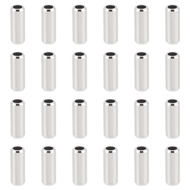 UNICRAFTALE - 40 abalorio espaciadoras de acero inoxidable 201 de 16 x 6 mm, abalorio sueltas de tubo largo, abalorio espaciadoras de metal pequeñas para bricolaje, pulseras, collares, joyas, agujeros para hacer joyas, 3.5 mm