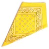 Yellow Paisley Bandana Head Scarf Headbands Handkerchief Cowboy Cotton Bib