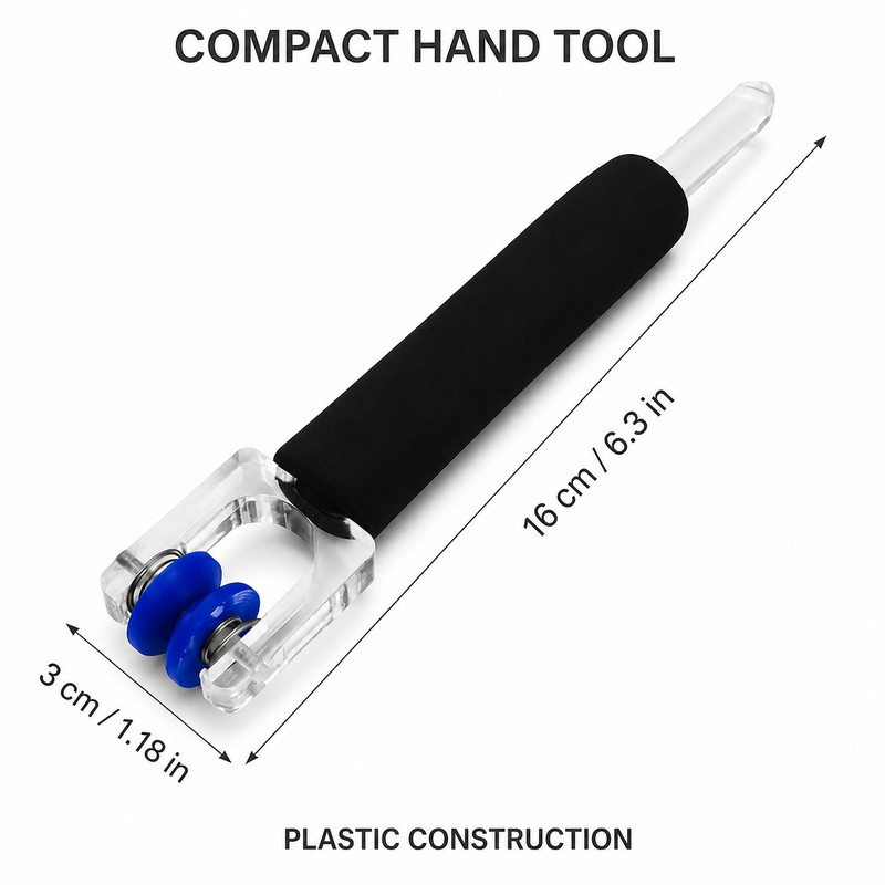 Dual Spring Roller Foil Crimper Burnisher Tool for Stained Glass
