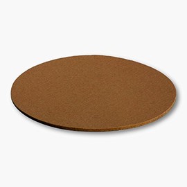 Filzbrand Felt Coaster Round 25 cm Large 5 mm Thick Decorative Felt Coaster for Glasses, Vases or Plates, Design Felt Made of 100% Wool, Brown - Made in Germany