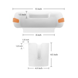 Ymeibe Bedside Caddy Hanging Basket Organizer with Hooks Dorm Bunk Beds Shelf Night Table Storage Holder for Remote Controls Magazines Phone Glasses Bottle (Kumquat)