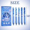 LHLZNB 5-Pack 0.5mm Erasable Gel Pens with Cartoon Designs -