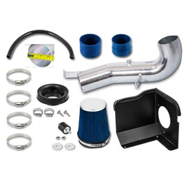 Click2go Heat Shield Cold Air Intake Kit with Reusable Blue Filter Compatible with 07 Chevy Silverado 2500 HD / 3500 HD 6.0L V8