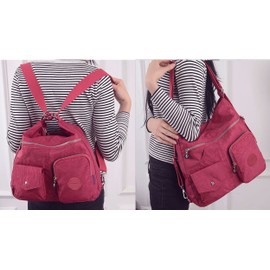 GFM® Nylon 2 in 1 Combo Bag - Shoulder Bag and Backpack - Light Brown - (88-9823) (S1-7005-HLKEK)